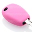 TBU car Car key cover compatible with Renault - Silicone Protective Remote Key Shell - FOB Case Cover - Pink