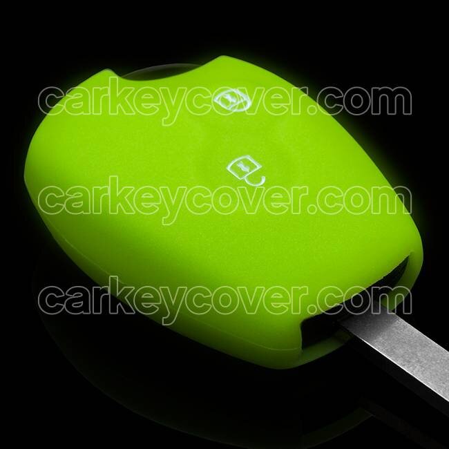 Capa para chave do carro compatível com Renault - Capa Protetora de Chave Remota de Silicone - Tampa Remota FOB - Fosforescente