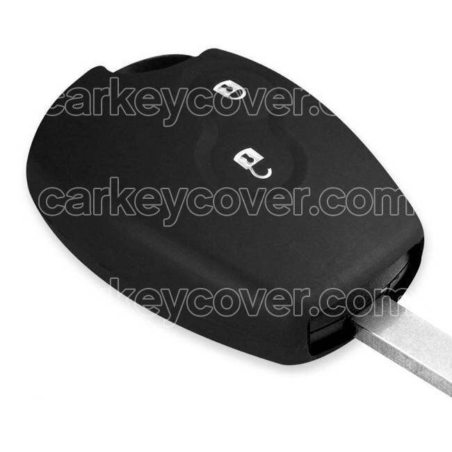 TBU car Sleutel cover compatibel met Renault - Silicone sleutelhoesje - beschermhoesje autosleutel - Zwart