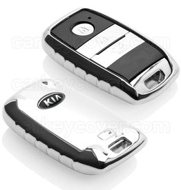 TBU car Kia Funda Carcasa llave - Cromo plateado