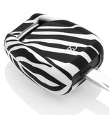 TBU car TBU car Sleutel cover compatibel met Opel - Silicone sleutelhoesje - beschermhoesje autosleutel - Zebra