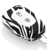 TBU car TBU car Cover chiavi auto compatibile con Renault - Copertura protettiva - Custodia Protettiva in Silicone - Zebra