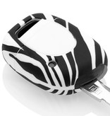 TBU car TBU car Autoschlüssel Hülle kompatibel mit Renault - Schutzhülle aus Silikon - Auto Schlüsselhülle Cover in Zebra