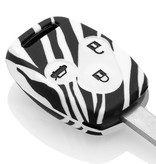 TBU car TBU car Sleutel cover compatibel met Honda - Silicone sleutelhoesje - beschermhoesje autosleutel - Zebra