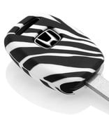 TBU car TBU car Sleutel cover compatibel met Honda - Silicone sleutelhoesje - beschermhoesje autosleutel - Zebra