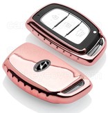 TBU car Hyundai Capa TPU Chave do carro - Capa protetora - Tampa remota FOB - Rosa Ouro