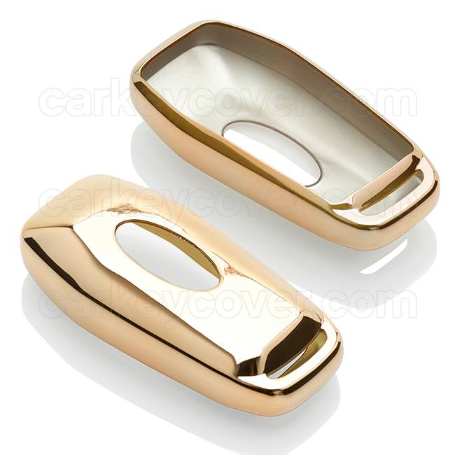 TBU car TBU car Housse de Protection clé compatible avec Ford - Coque Cover Housse étui en TPU - Gold