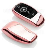 TBU car Mercedes Capa TPU Chave do carro - Capa protetora - Tampa remota FOB - Rosa Ouro