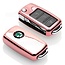 Car key cover compatible with Skoda - TPU Protective Remote Key Shell - FOB Case Cover - Rose Gold