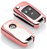 TBU car TBU car Housse de Protection clé compatible avec Opel - Coque Cover Housse étui en TPU - Or rose / Rose Gold