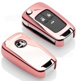 TBU car TBU car Funda Carcasa llave compatible con Vauxhall - Funda de TPU - Cover de Llave Coche - Oro Rosa