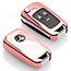 Funda Carcasa llave compatible con Vauxhall - Funda de TPU - Cover de Llave Coche - Oro Rosa