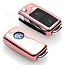 Capa para chave do carro compatível com VW - Capa Protetora de Chave Remota de TPU - Tampa Remota FOB - Rosa Ouro