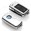 Cover chiavi auto compatibile con VW - Copertura protettiva - Custodia Protettiva in TPU - Cromo argento