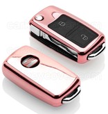 TBU car TBU car Housse de Protection clé compatible avec Seat - Coque Cover Housse étui en TPU - Or rose / Rose Gold