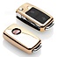 Funda Carcasa llave compatible con Seat - Funda de TPU - Cover de Llave Coche - Oro