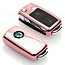 Capa para chave do carro compatível com Skoda - Capa Protetora de Chave Remota de TPU - Tampa Remota FOB - Rosa Ouro