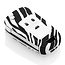 Autoschlüssel Hülle kompatibel mit Opel 3 Tasten - Schutzhülle aus Silikon - Auto Schlüsselhülle Cover in Zebra