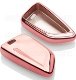 TBU car TBU car Funda Carcasa llave compatible con BMW - Funda de TPU - Cover de Llave Coche - Oro Rosa