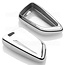 Autoschlüssel Hülle kompatibel mit BMW 3 Tasten (Keyless Entry) - Schutzhülle aus TPU - Auto Schlüsselhülle Cover in Silber Chrom