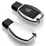 Cover chiavi auto compatibile con Mercedes - Copertura protettiva - Custodia Protettiva in TPU - Cromo argento