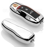 TBU car TBU car Cover chiavi auto compatibile con Porsche - Copertura protettiva - Custodia Protettiva in TPU - Cromo argento