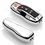 Funda Carcasa llave compatible con Porsche - Funda de TPU - Cover de Llave Coche - Cromo plateado