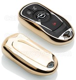 TBU car TBU car Sleutel cover compatibel met Opel - TPU sleutel hoesje / beschermhoesje autosleutel - Goud