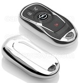 TBU car TBU car Sleutel cover compatibel met Opel - TPU sleutel hoesje / beschermhoesje autosleutel - Chrome