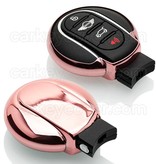 TBU car TBU car Funda Carcasa llave compatible con Mini - Funda de TPU - Cover de Llave Coche - Oro Rosa