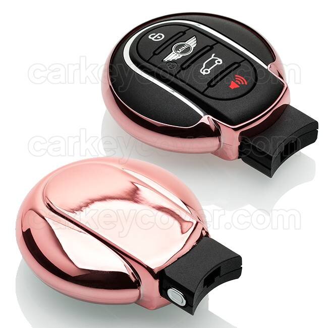 Mini Capa TPU Chave do carro - Capa protetora - Tampa remota FOB - Rosa Ouro