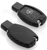 TBU car TBU car Car key cover compatible with Mercedes - Silicone Protective Remote Key Shell - FOB Case Cover - Carbon