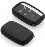 TBU car TBU car Autoschlüssel Hülle kompatibel mit Land Rover 5 Tasten (Keyless Entry) - Schutzhülle aus Silikon - Auto Schlüsselhülle Cover in Carbon