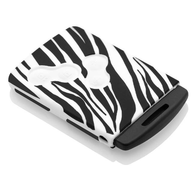 Capa para chave do carro compatível com Renault - Capa Protetora de Chave Remota de Silicone - Tampa Remota FOB - Zebra