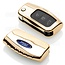 Funda Carcasa llave compatible con Ford - Funda de TPU - Cover de Llave Coche - Oro