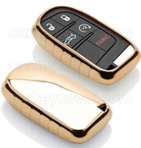 TBU car TBU car Funda Carcasa llave compatible con Jeep - Funda de TPU - Cover de Llave Coche - Oro