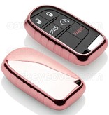 TBU car TBU car Housse de Protection clé compatible avec Jeep - Coque Cover Housse étui en TPU - Or rose / Rose Gold