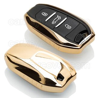 TBU car® Peugeot Funda Carcasa llave - Oro