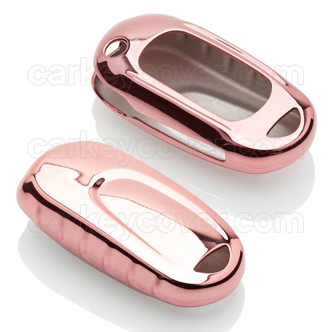 TBU car TBU car Funda Carcasa llave compatible con Opel - Funda de TPU - Cover de Llave Coche - Oro Rosa