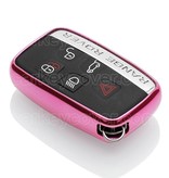 TBU car TBU car Car key cover compatible with Range Rover - TPU sleutelhoesje - beschermhoesje autosleutel - Pink Liquid glitters