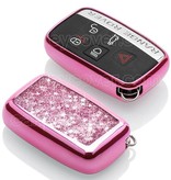 TBU car Range Rover Capa TPU Chave do carro - Capa protetora - Tampa remota FOB - Rosa Liquid glitters