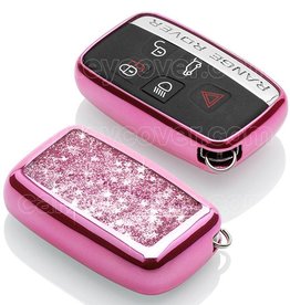 TBU car Range Rover Car key cover - Pink Liquid glitters