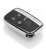 TBU car TBU car Funda Carcasa llave compatible con Range Rover - TPU sleutelhoesje - beschermhoesje autosleutel - Silver Liquid glitters