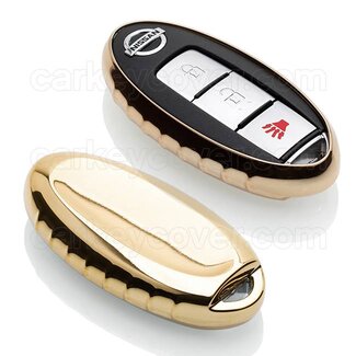 TBU car® Nissan Funda Carcasa llave - Oro