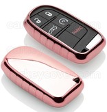 TBU car TBU car Autoschlüssel Hülle kompatibel mit Fiat 5 Tasten (Keyless Entry) - Schutzhülle aus TPU - Auto Schlüsselhülle Cover in Roségold