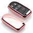 Funda Carcasa llave compatible con Fiat - Funda de TPU - Cover de Llave Coche - Oro Rosa