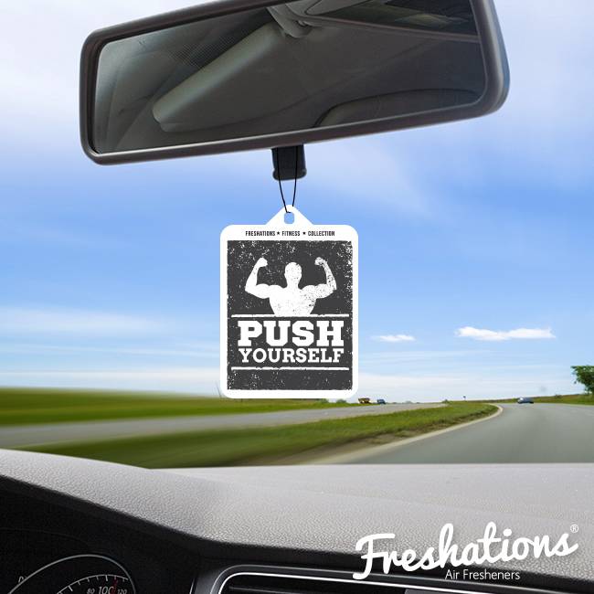 TBU car Air fresheners by Freshations | Fitness Collection - Push Yourself | New Car