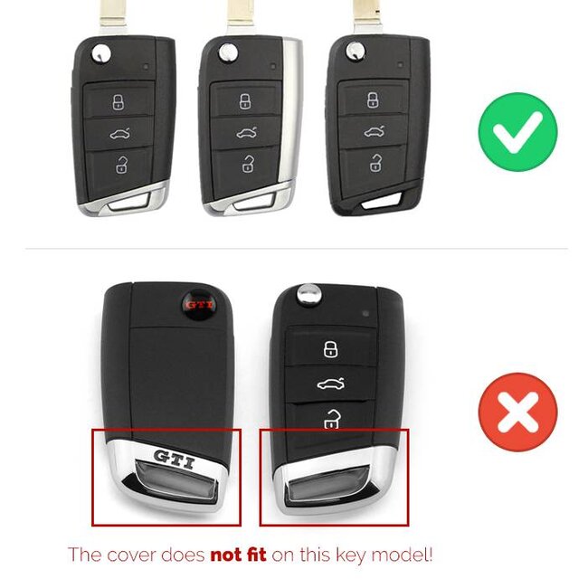 Sleutel cover compatibel met VW - TPU sleutel hoesje / beschermhoesje autosleutel - Roségoud