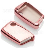 TBU car Volkswagen Capa TPU Chave do carro - Capa protetora - Tampa remota FOB - Rosa Ouro