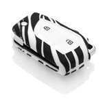 TBU car TBU car Sleutel cover compatibel met Toyota - Silicone sleutelhoesje - beschermhoesje autosleutel - Zebra